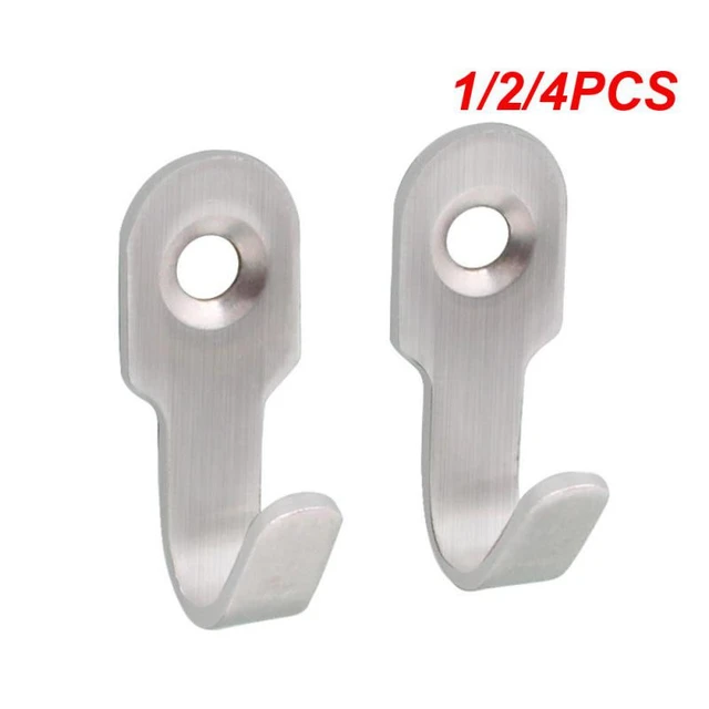 1/2/4PCS 10cps Kitchen Bathroom Hooks Stainless Steel Hanging Adhesive  Hooks Stick On Wall Door Clothes Handbag Towel Holder - AliExpress