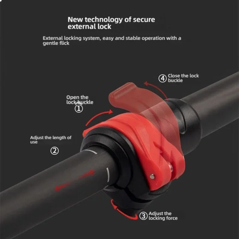 2PCS Three Section Telescopic Carbon Trekking Pole Hiking Carbon Fiber Cane Ultralight Trekking Folding Pole camping