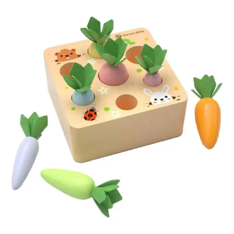 

Игрушка Монтессори, детская игрушка в виде моркови, деревянная игрушка, искусственная головоломка, игра, детские развивающие игрушки для детей 1, 2, 3 года
