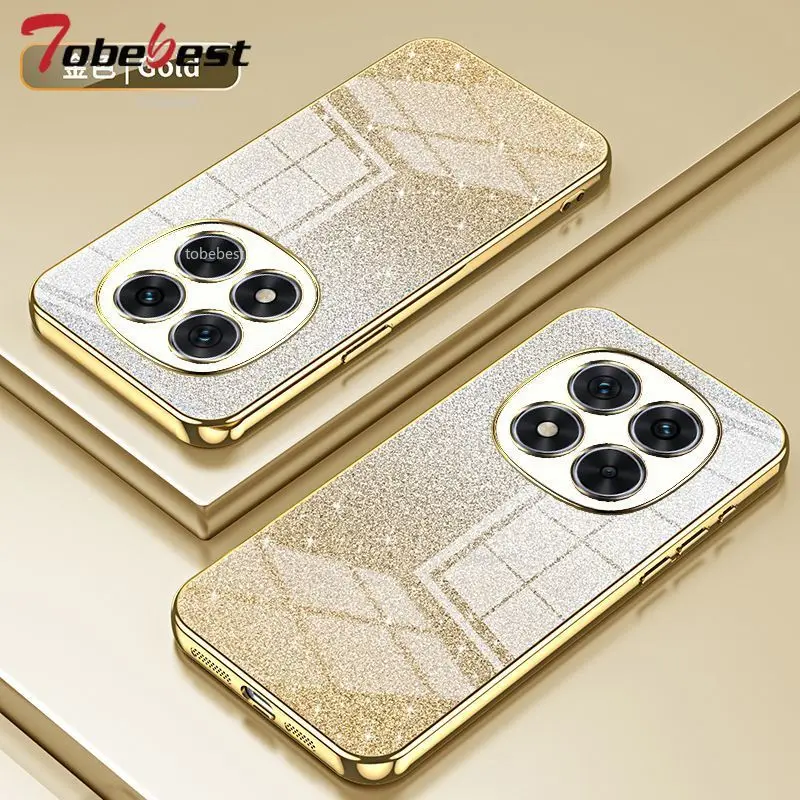 Gradient Glitter Plating Bling Soft Silicone Case Cover