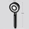 Black Silver Shower Head High Pressure 5 Modes Water Saving Nozzle Powerful Pressurized Spa Handheld Showers Bathroom accessorie 6