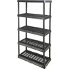 5-Tier Heavy Duty Ventilated Storage Shelf, 150 lbs per Shelf, Plastic Shelving Unit 1