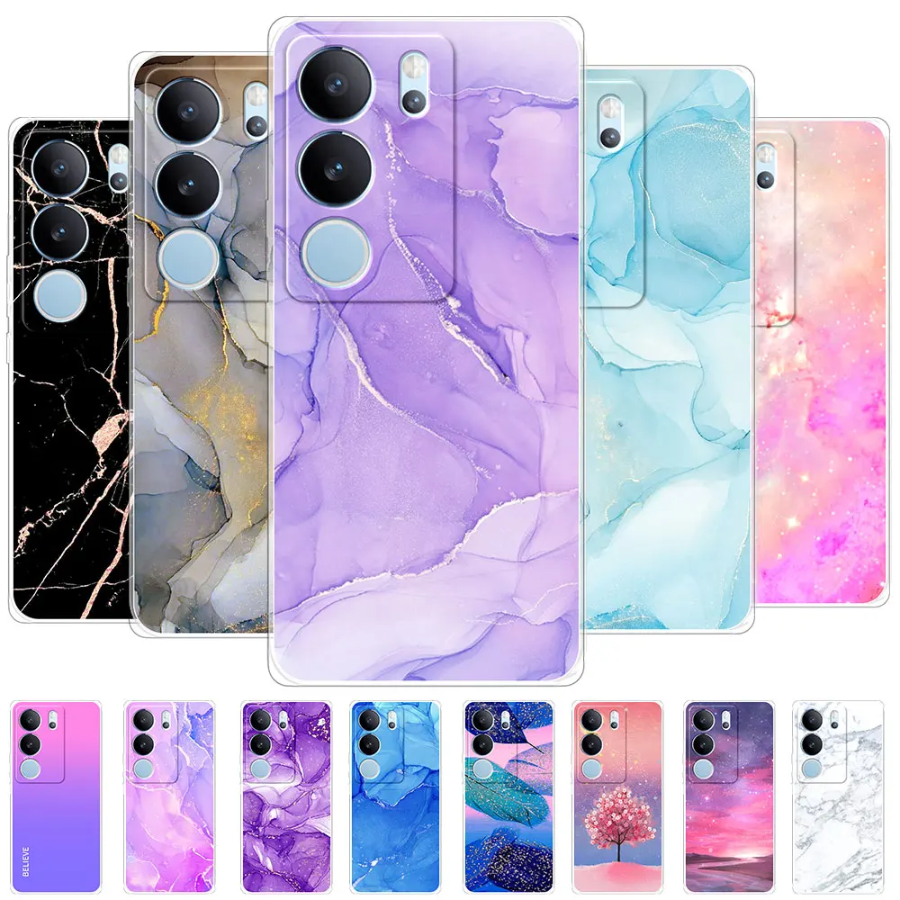 Per Vivo V29 Pro V29E Custodia Per Vivo V27 Pro V27E Vivo Y200 Cover Clear Silicone Soft Protect Coque Per Vivo S16 Pro S16E Fundas
