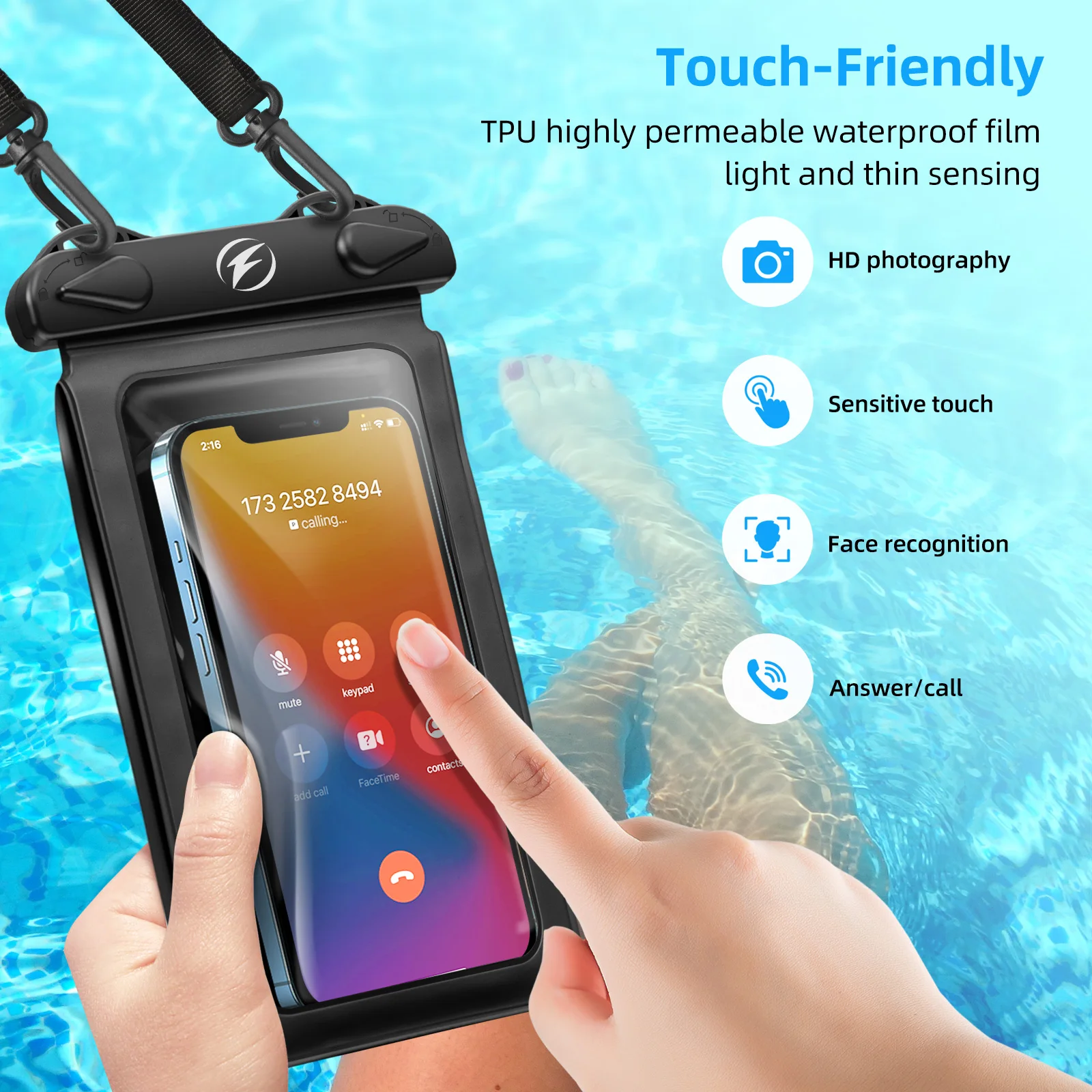 Ultimate Waterproof Phone Pouch with Double Space Dry Bag and Adjustable Neck Lanyard