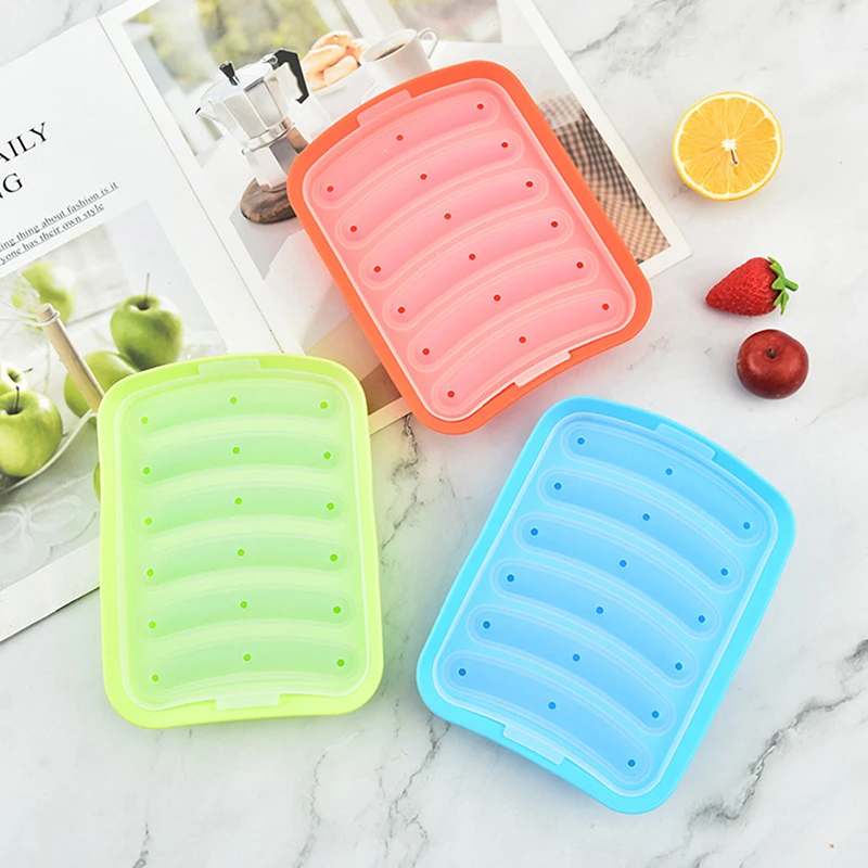 6 In1 Sausage Makers Silicone Mold DIY Hot Dog Handmade Ham DIY Sausage Mould Kitchen Gadge Making and Refrigerated Hot Dog Tool