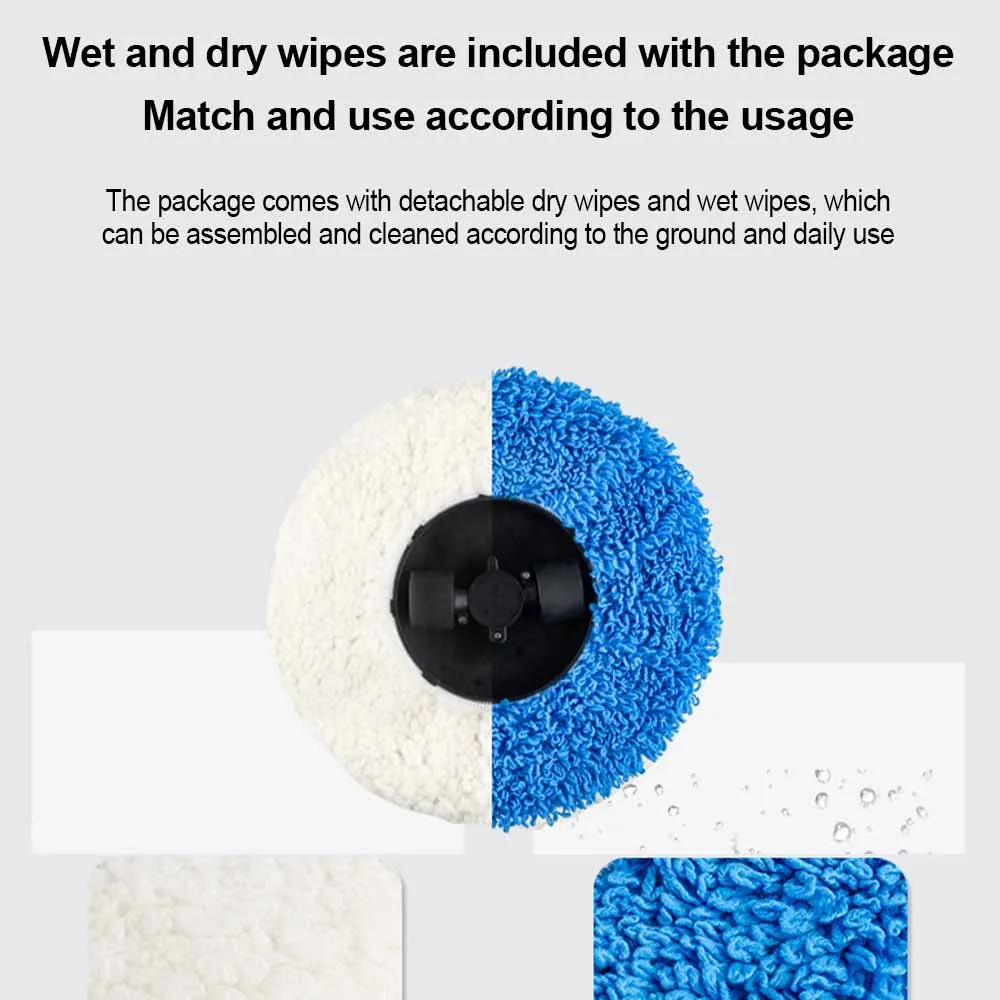 1/2pcs 26cm Ultra-wide Wet Rag Dry Rags Spare Mop For Mopping Robot Household Appliances Vacuum Cleaner Accessories