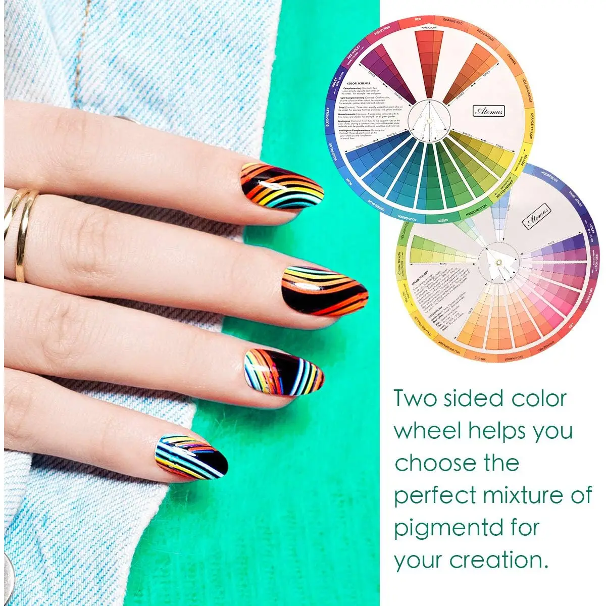 Color Gradient Wheel: Creative Art Teaching Tool with Color Theory Guide