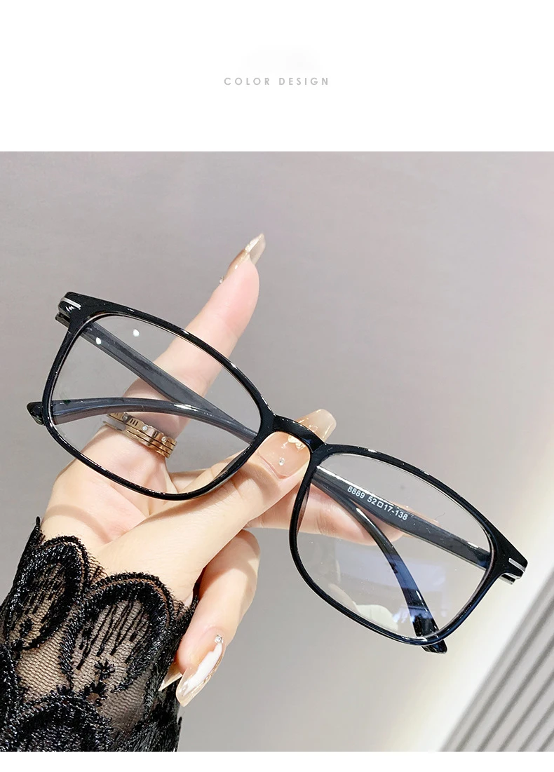 Fotoempfindliche, farbwechselnde Business-Anti-Blaulicht-Kursichtigkeitsbrille, modischer kleiner Rahmen, ultraleicht, 8889 – Detail 9