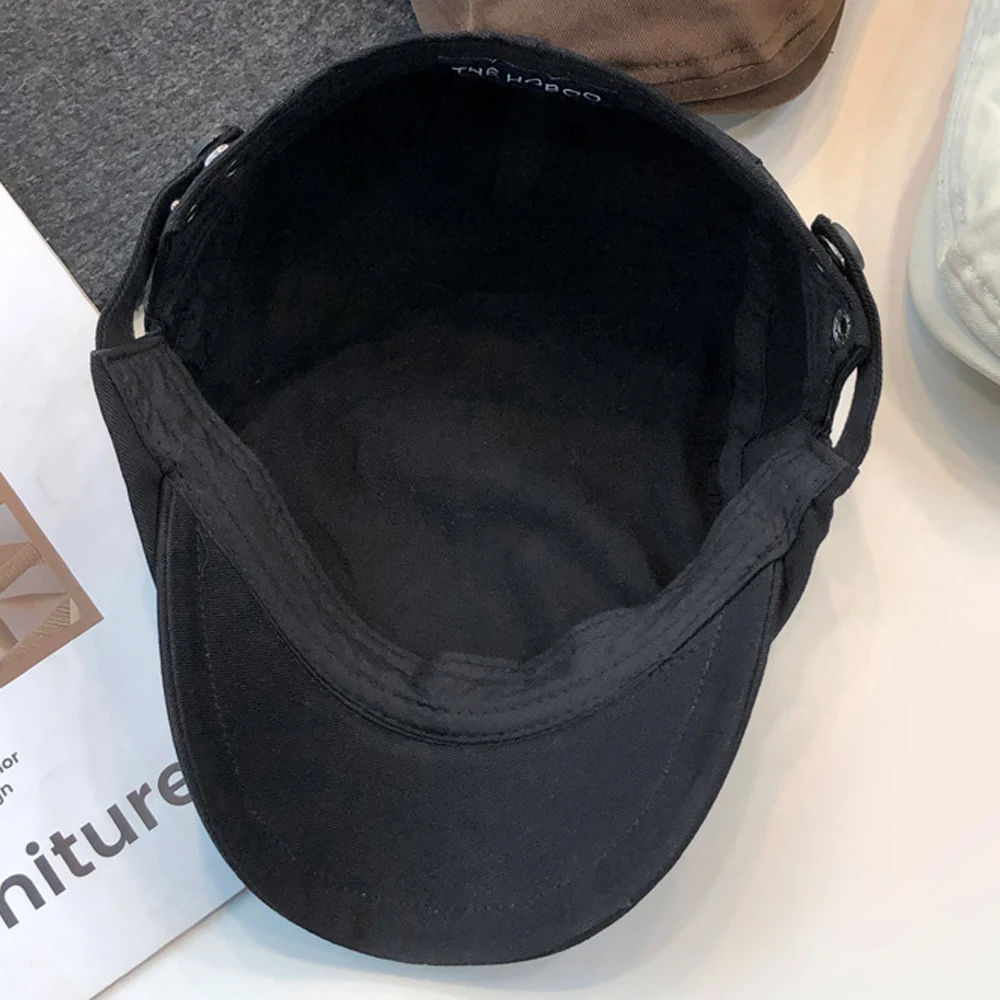 Frühling Sommer Bestickte Baskenmütze Vintage Vorne-und-Weiterdrückbare Newsboy-Kappe Weiche Baumwoll-Flachmütze für Draußen – Detail 6
