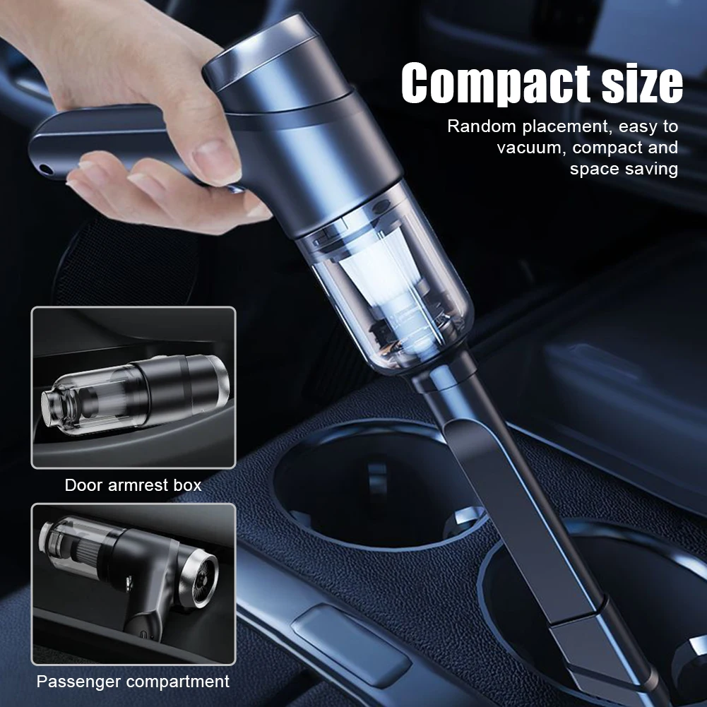 

120W Wireless Car Vacuum Cleaner 9000Pa Rechargeable Wet Dry Vacuum Cleaner Cordless Handheld Mini Auto Vacuum Home & Car Use