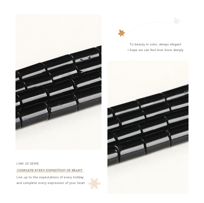 6x9mm Natürliche Schwarze Turmalin Zylinder Form Perle Lose Spacer Rohr Perle für Schmuck Machen Diy Halskette Armband zubehör – Detail 8