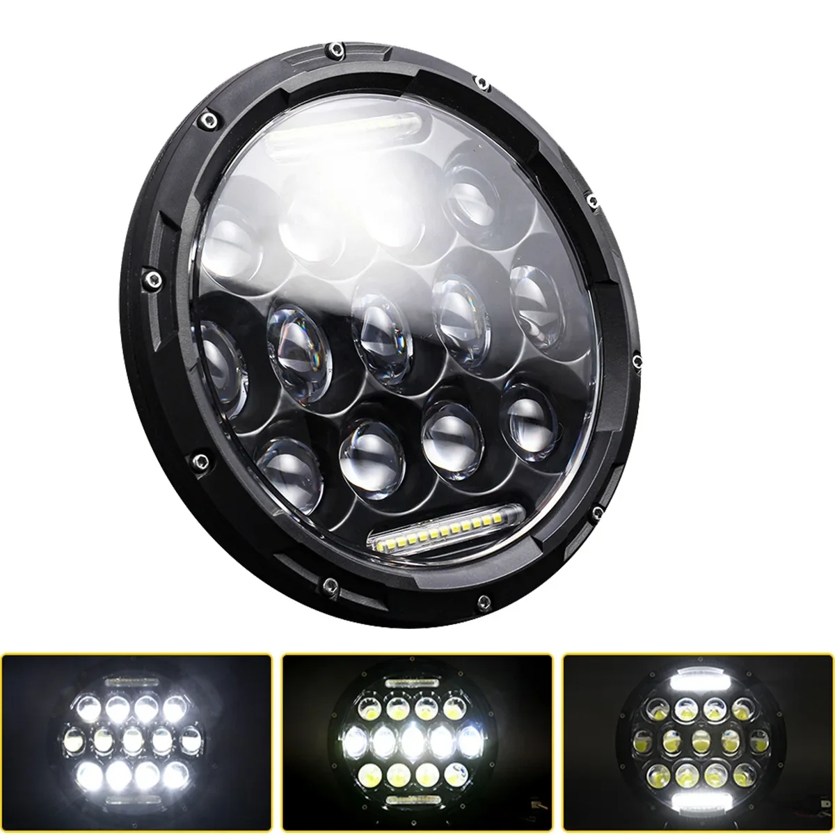 2/1PCS 7 ġ LED   H4     ڵ  ۷ Ҹ    