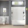 Princeton PRO Above Floor Alcove Bathtub 60 x 30-Inch Drain White Slip-Resistant Surface Easy Installation ADA Compliant 3