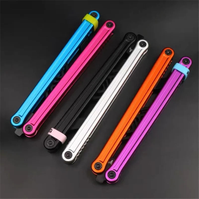 

Balisong Trainer EDC Alumimum Handle with Bushing Structure Butterfly Training Knife for Self-Defense