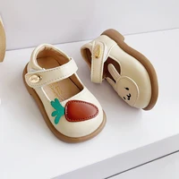 New Girls Princess Leather Shoes Fall Spring Children Cute Rabbit Single Shallow Shoes Kids Toddler Girls Shoes Flats 1