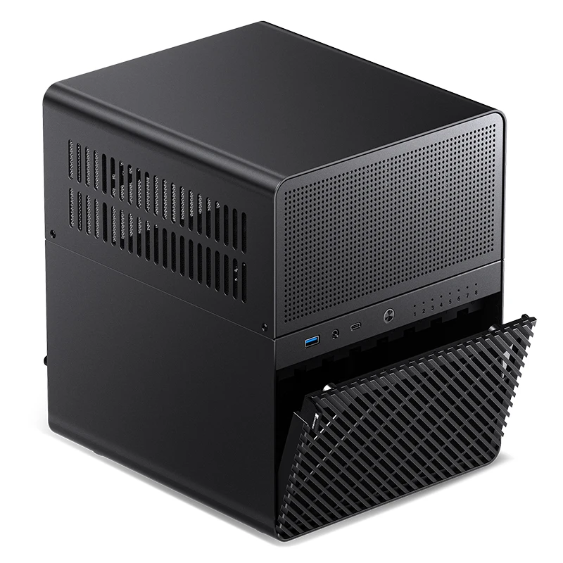 PC Case PC Chassis Computer Chassis Frame Mini ITX Desktop Case JONSBO N3 NAS Mini Case All-In-One Aluminum ITX Chassis 8 Hard Disk Location Support 130mm CPU Cooler 250mm Graphics Card