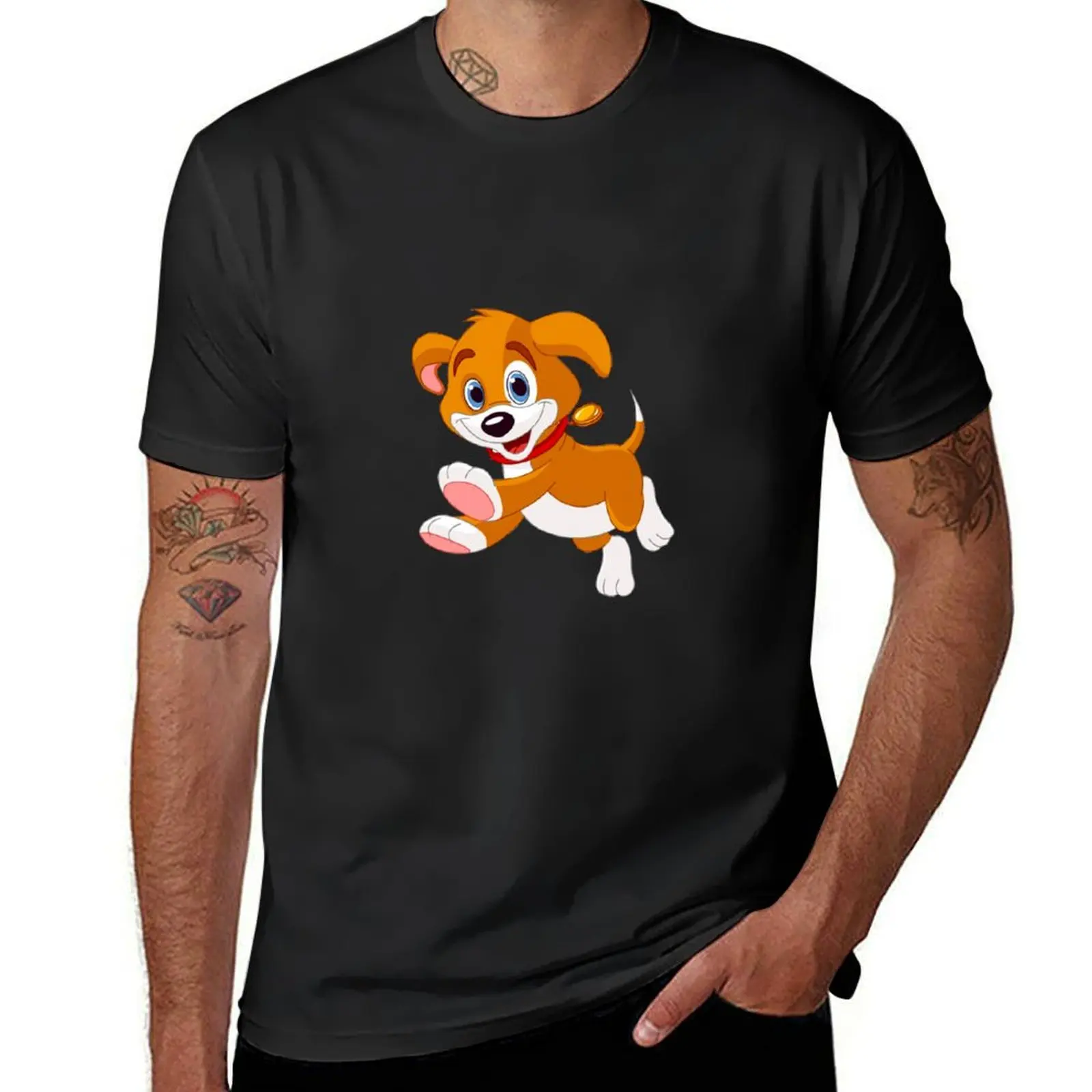 

dog anime T-Shirt quick-drying Aesthetic clothing Blouse Men's cotton t-shirt