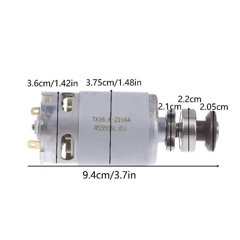 1pcs Mini 550 DC ELectric Motor 16.8V/18V/21V Universal Angle Grinder Micro Motor Screwdriver Drill Motor