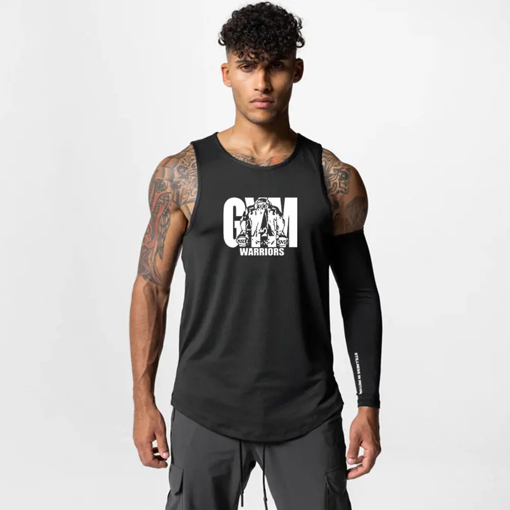 

Новая спортивная одежда Muscleguys, мужская майка для бодибилдинга, сетчатый Быстросохнущий жилет без рукавов, спортивная одежда, мужская Черная Спортивная одежда
