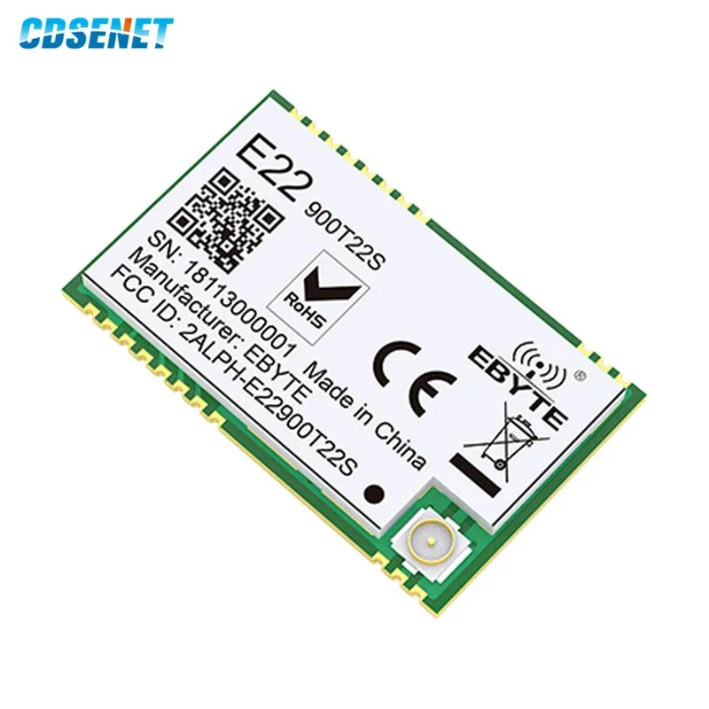 Lora UART 868MHz 915MHz E22-900T22S  LoRa Networking RSSI Wireless Transceiver 22dBm SMD IPEX Stamp Hole TCXO RF Module 3d printer accessories mks tft wifi mobile phone app networking control lcd touch screen wifi module