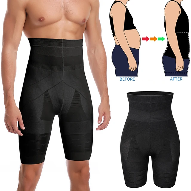 Short de contrôle du ventre pour hommes, taille haute, amincissant, ventre plat, modelant le corps, sous-vêtements des jambes, slip de Compression, Boxer 3XL 1