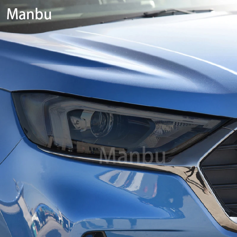 

Защитная пленка для автомобильных фар Ford Edge 2015-2017, Прозрачная черная наклейка из ТПУ для восстановления винила