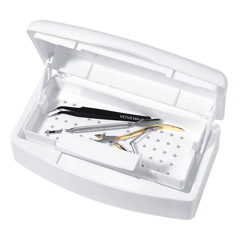 

Manicure Tool Storage Box Alcohol Soaked Sterilization Special Tools Filter Cleaning Pliers Tweezers Instrument Cleaning Box