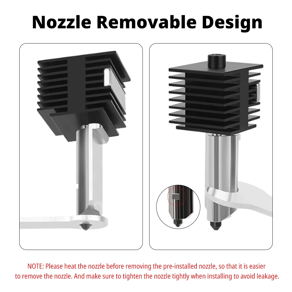 Enhanced Hotend Kit with Replaceable Nozzles (0.2-0.8mm)