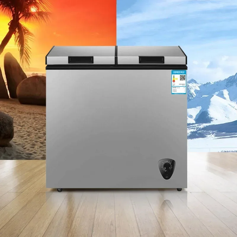 Home Refrigerator dual-temperature freezer small freezer double-door household commercial large-capacity dual-use