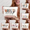 1 pc Christian Religious Psalm Jesus God Faith pattern Makeup Bag 1