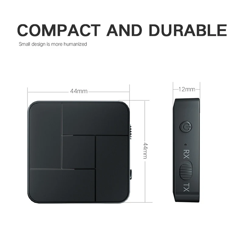 2-in-1 Bluetooth 5.0 Receiver Transmitter Audio 3.5mm AUX Tv Computer Projection To Wireless Earphone Amplifier Speaker Car Kit