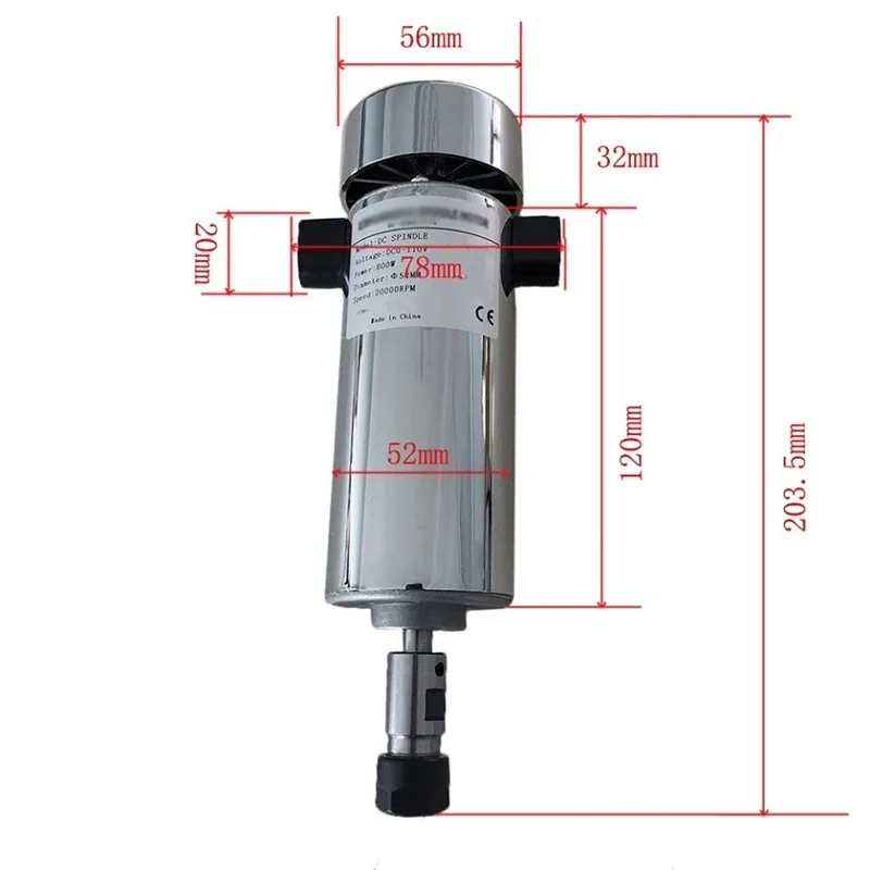 

800W air-cooled spindle + motor + speed control power supply + fixture PCB engraving machine spindle fine carving woodworking