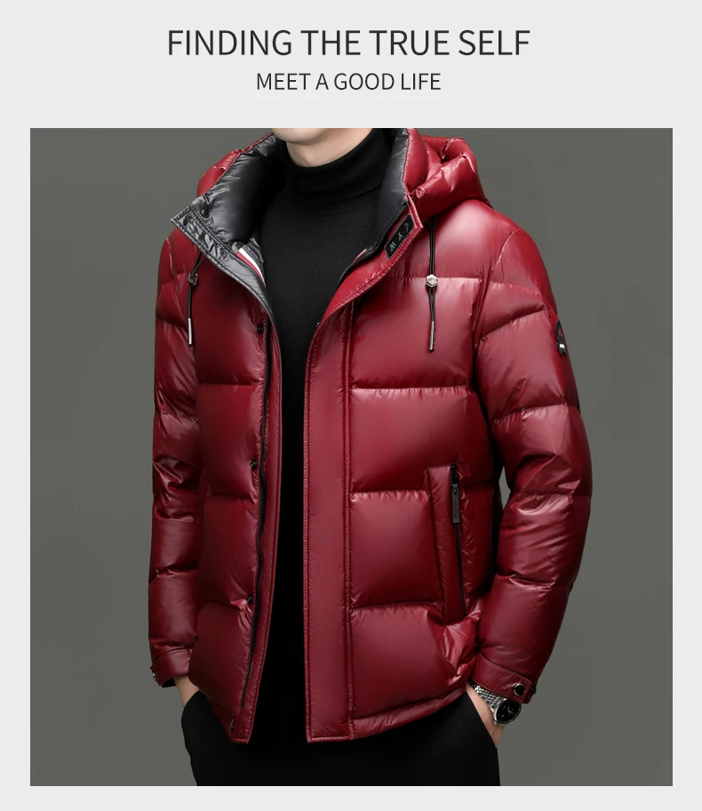 PlatiNum White Duck Down Coat Wearing Style 2