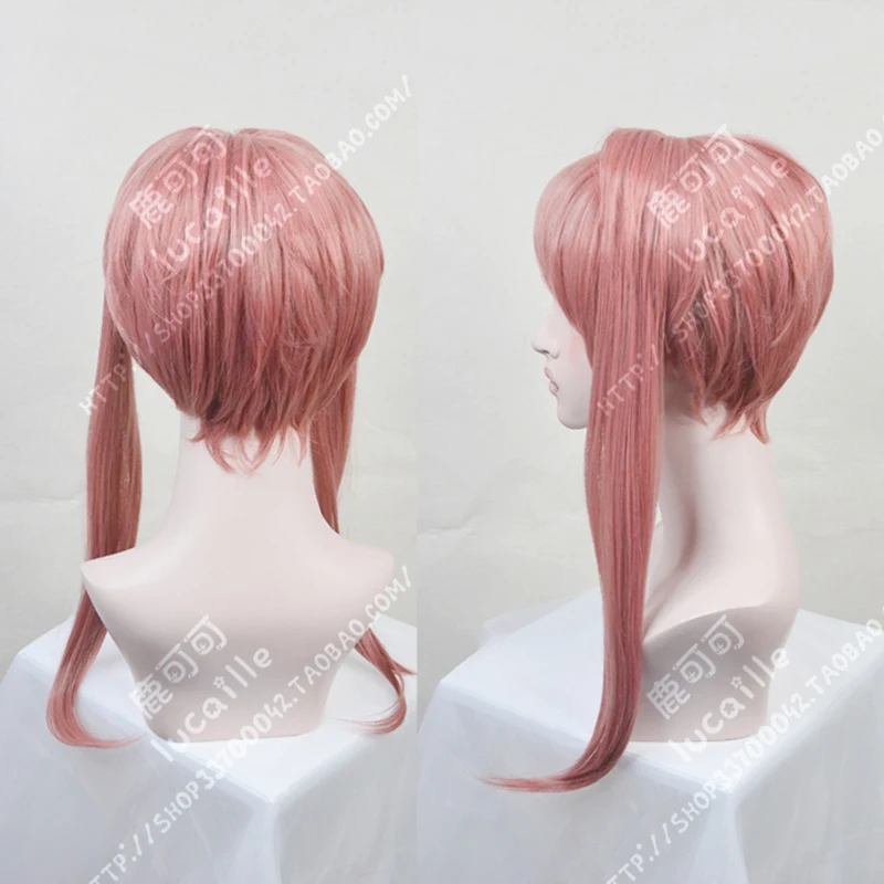 Фото Высококачественный Литературный клуб Doki! Моника косплей парик DDLC съемный конский хвост длинные термостойкие волосы парики + WigCap + лук №4
