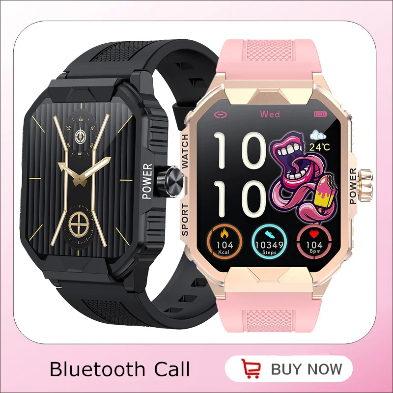 

Smartwatch 1.85inch IPS Screen Make Answer Call Waterproof IP67 100+ Sports Mode Voice Assistant Weather Smart Watch Men Women