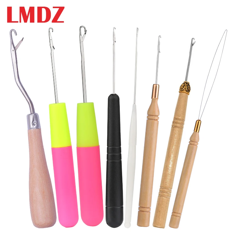 

LMDZ Wig Crochet Needles Set Dreadlock Crochet Hook Hair Weave Needle Carpets Making Repair Tool Hooks Needle Braid Craft