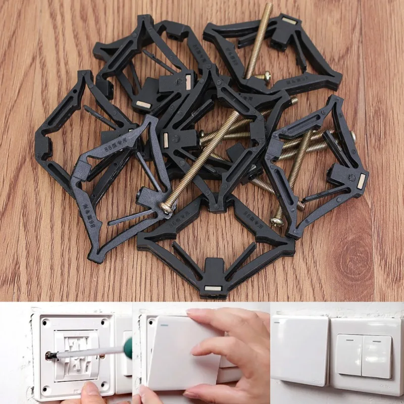 Electrical Sockets Electrical Power Socket 1/20pcs Wall Sockets Box Repair Tool Cassette Repairer Screw Plug Switch Sockets Boxes Replacement