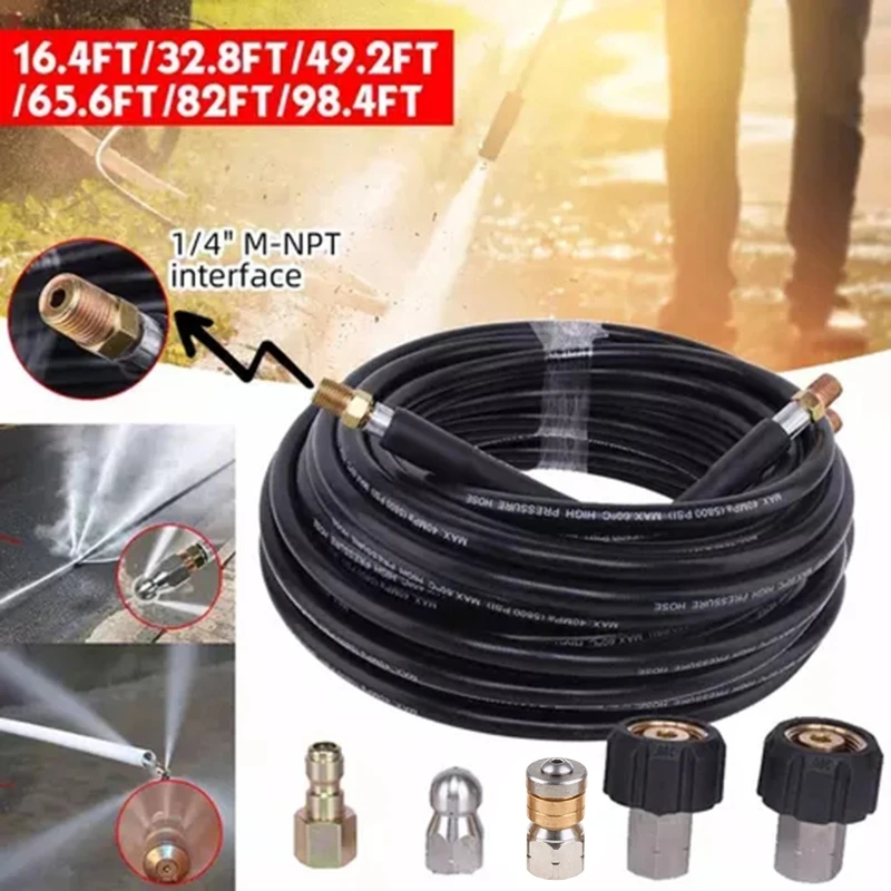 High Pressure Washer Stainless Steel Drain Wash Head Tools Rotating Sewer Jetter Nozzle 1 / 8 1/4 3 / 8 X7XD