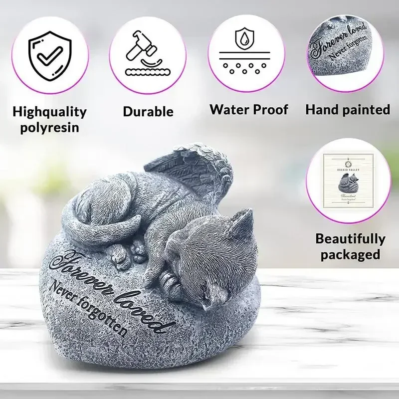 Cat Memorial Stones Cat Status For Garden Funerary Pet Memorial Tombstone Backyard Grave Markers