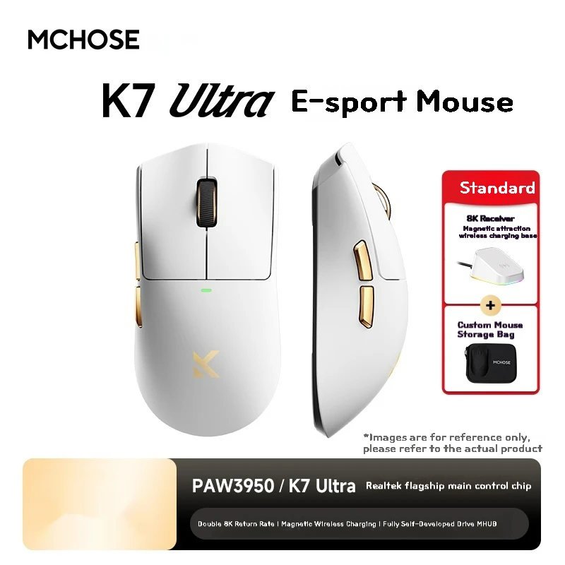 MCHOSE K7 Ultra Three Mode Wireless Gaming Mouse 2.4G 8K