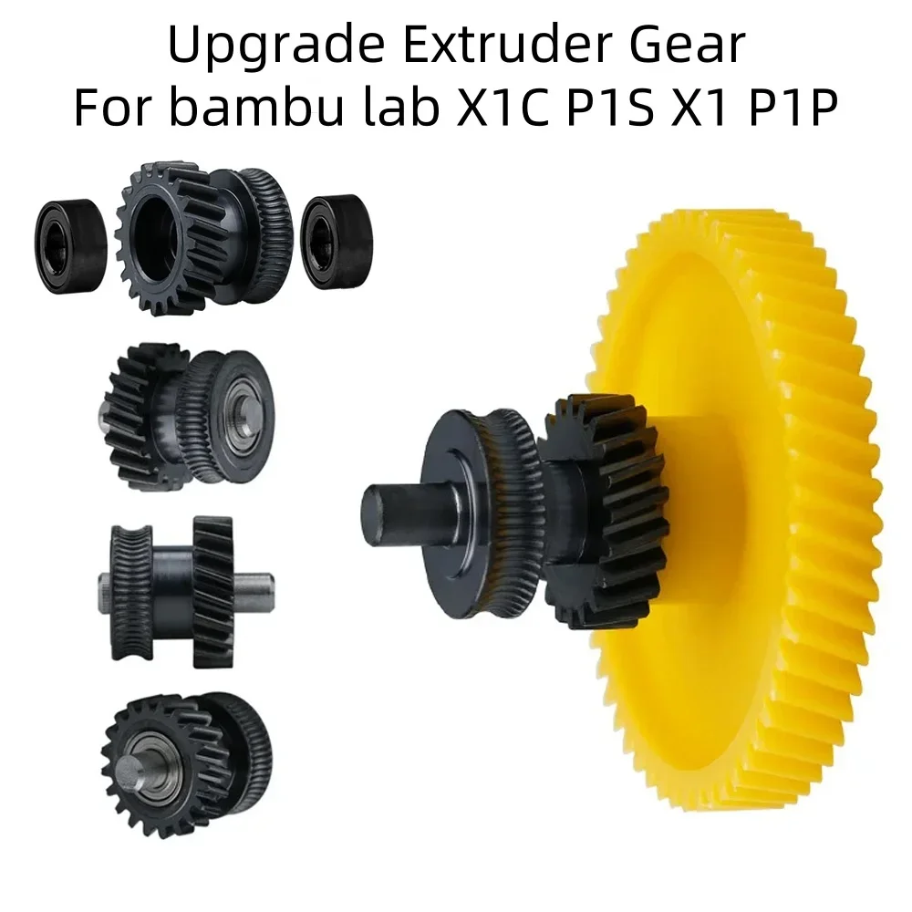 Enhanced Nickel-Plated Hardened Steel Extruder Gear Assembly