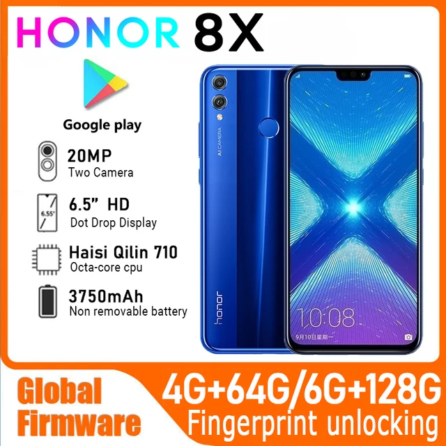 Boom OR 8X-Smartphone d'occasion, micrologiciel global, processeur Haisi Qilin 710, 6.5 pouces, 3750mAh, caméra arrière 20MP 1