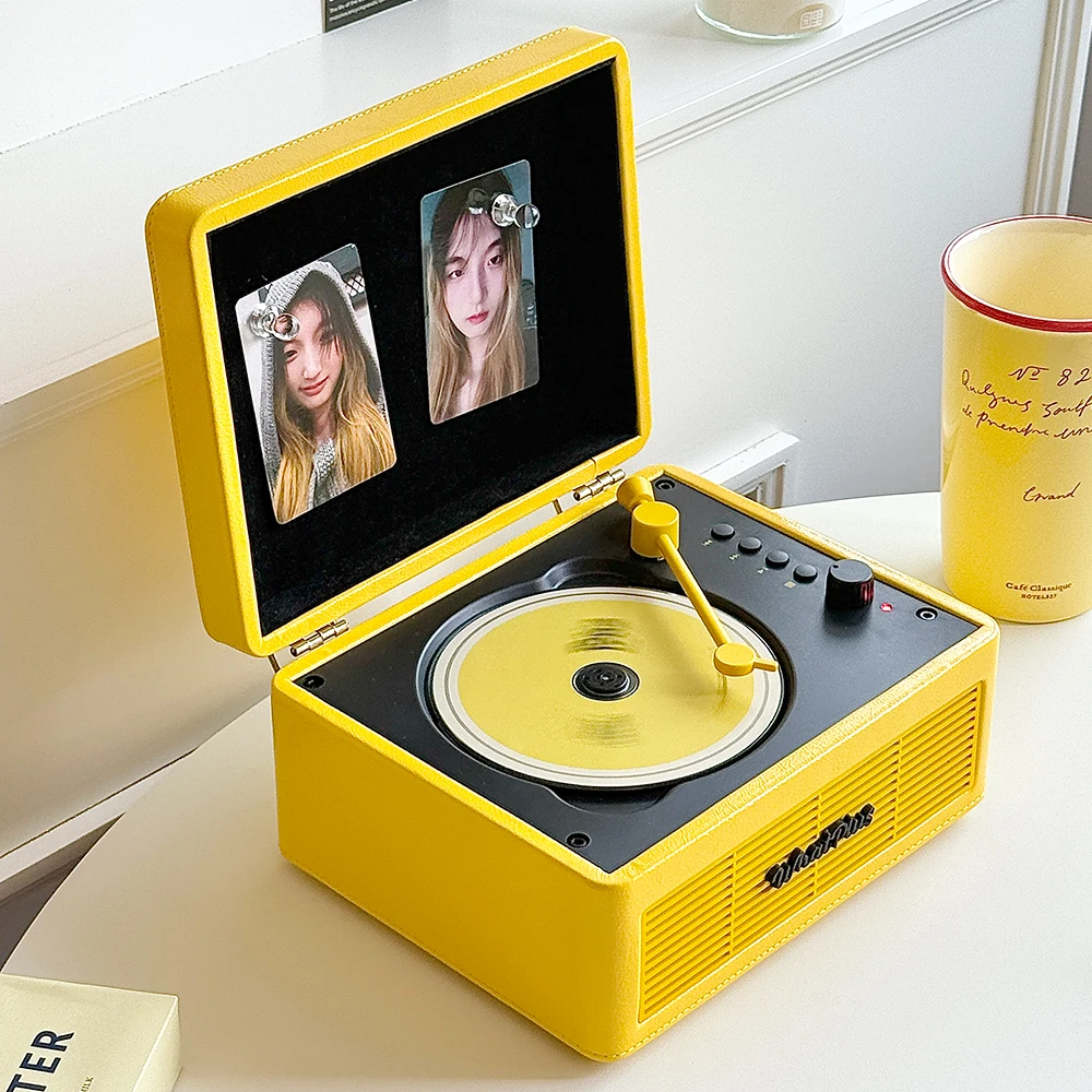 WhatPlus C300 レトロ CD プレーヤー、高解像度音質、Bluetooth