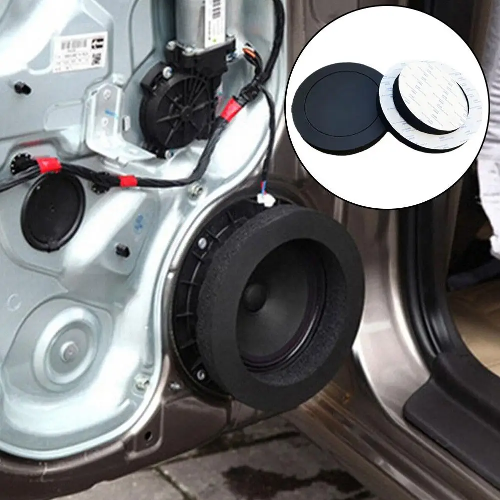 

1pc 6.5 Inch Car Speaker Bass Door Trim Sound Self Audio Insulation Cotton Speakers Adhesive Insulation Sound M7V3