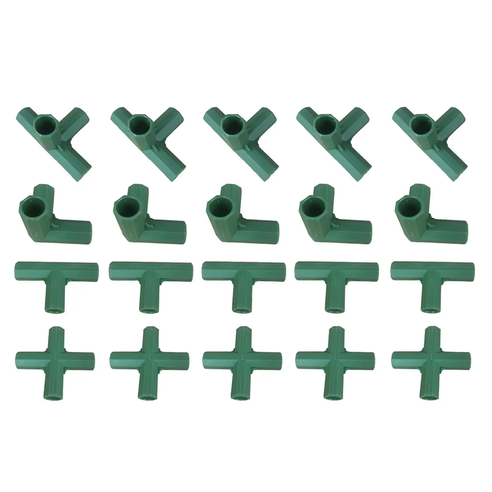 Greenhouse Building Fittings Frame Connectors 20 Set for Flower Stands Greenhouse Bracket Gardening Awning Joints