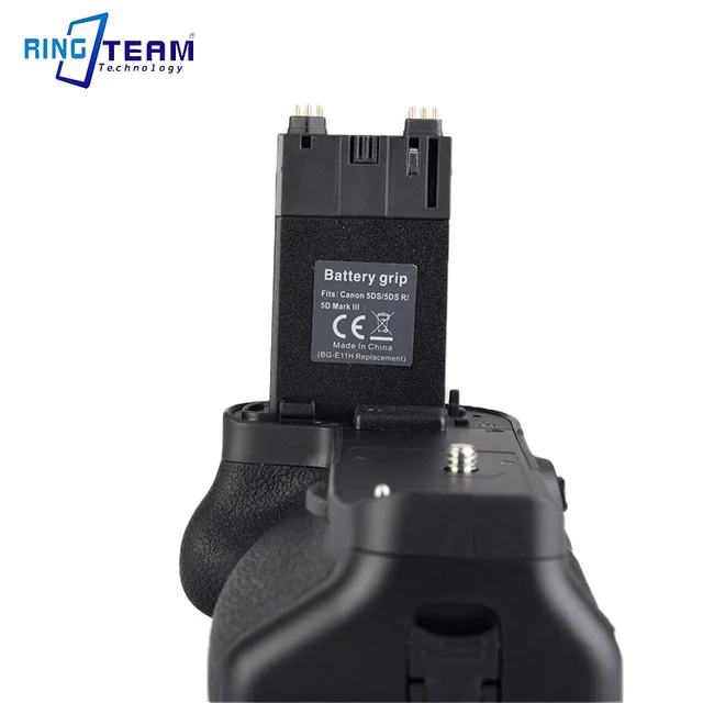 BG-E11 수직 배터리 그립은 캐논 5D Mark III 카메라와 호환되며, 최대 2개의 배터리를 사용하여 카메라 작동 시간을 늘릴 수 있습니다.