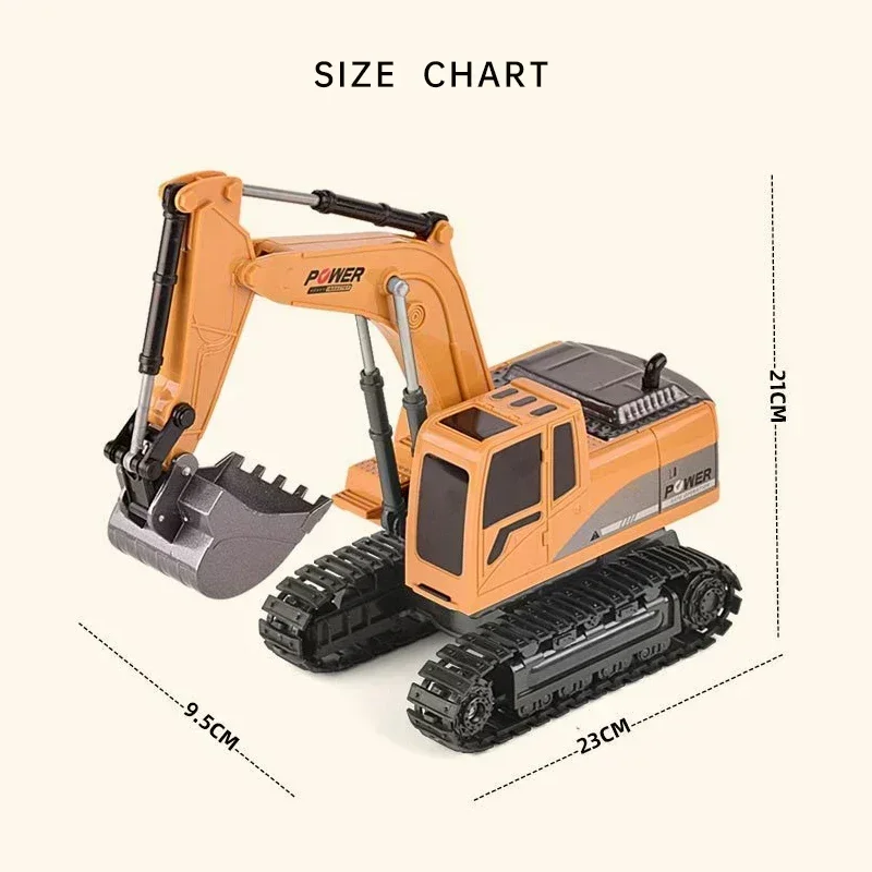 RC Cars RC Construction Toy 2.4GHz Remote Control Excavator 1:22 Scale Model Engineering Vehicle