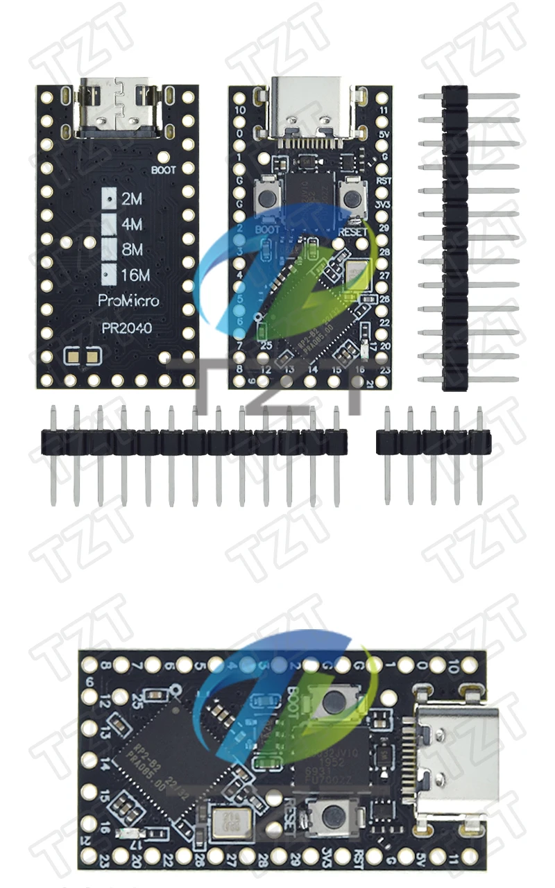 1/3PCS RP2040 Pro Micro Development Board 4MB Dual-Core unterstützt Mciro Python, kompatibel mit Raspberry PI PICO – Detail 3
