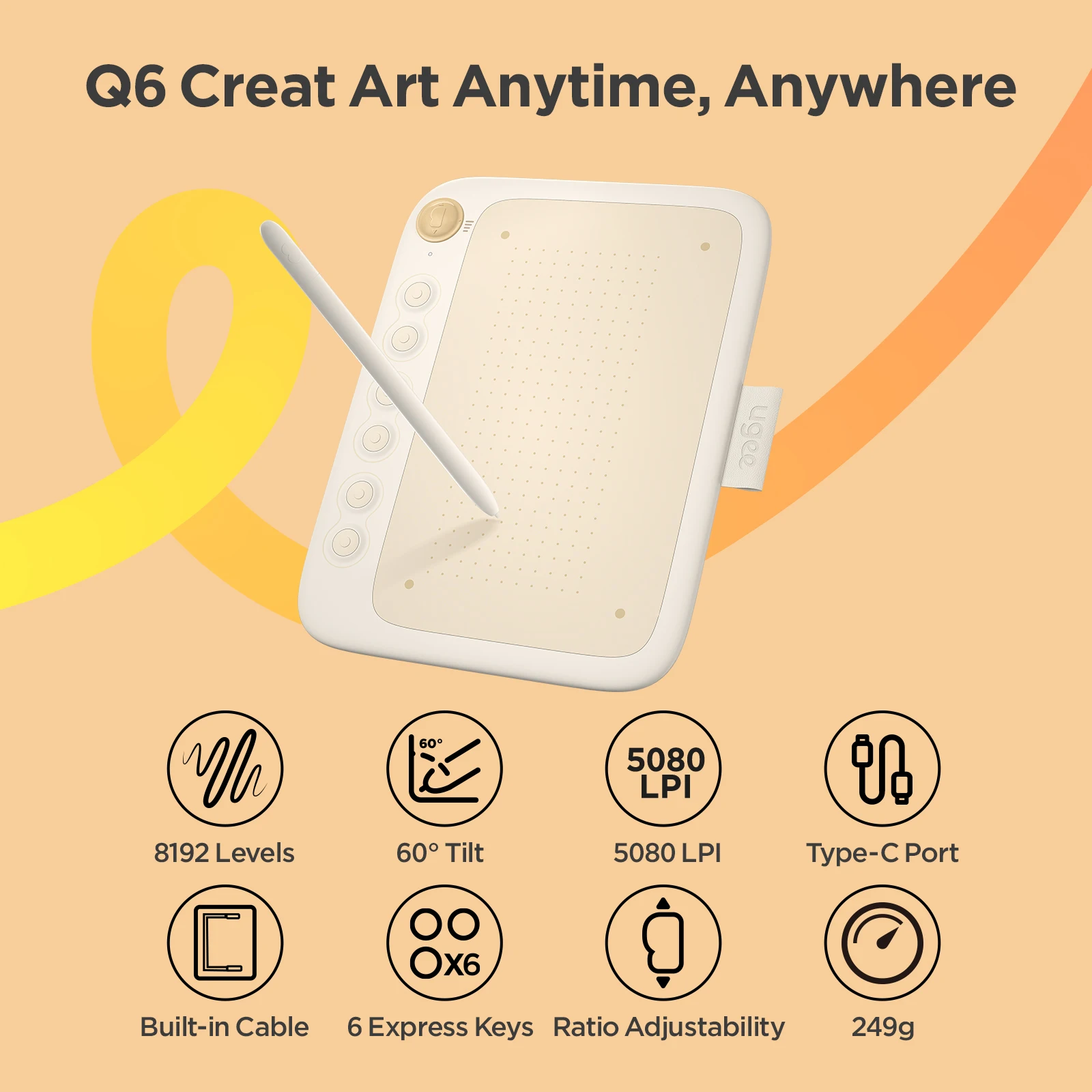 8192 Digital Writing Pad, Prancheta para crianças,