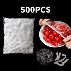 Disposable Elastic Food Covers - Plastic Kitchen Preservation Bags (50/100/500 Pack) (500 PCS)